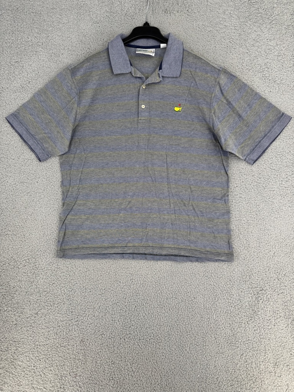 The Masters Augusta National Golf Shop Men's Large Gray & yellow Striped shirt
